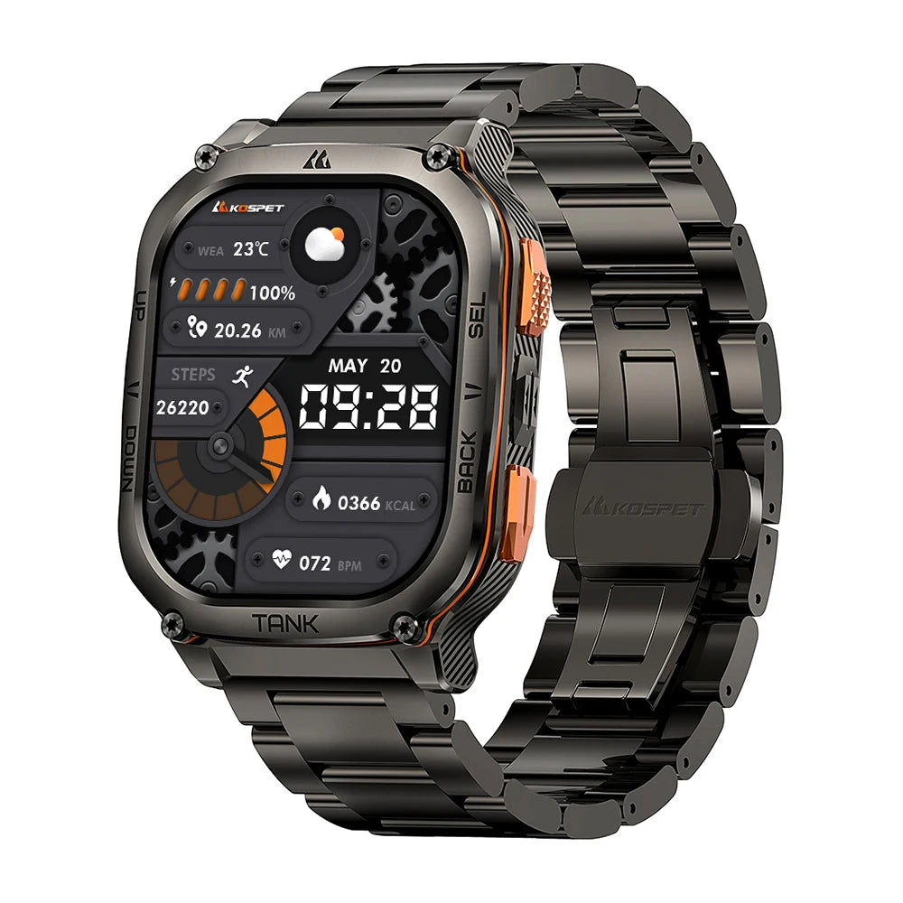 KOSPET Tank M3 Ultra GPS Smartwatch Men AMOLED AOD - Arthur's Wellness Emporium