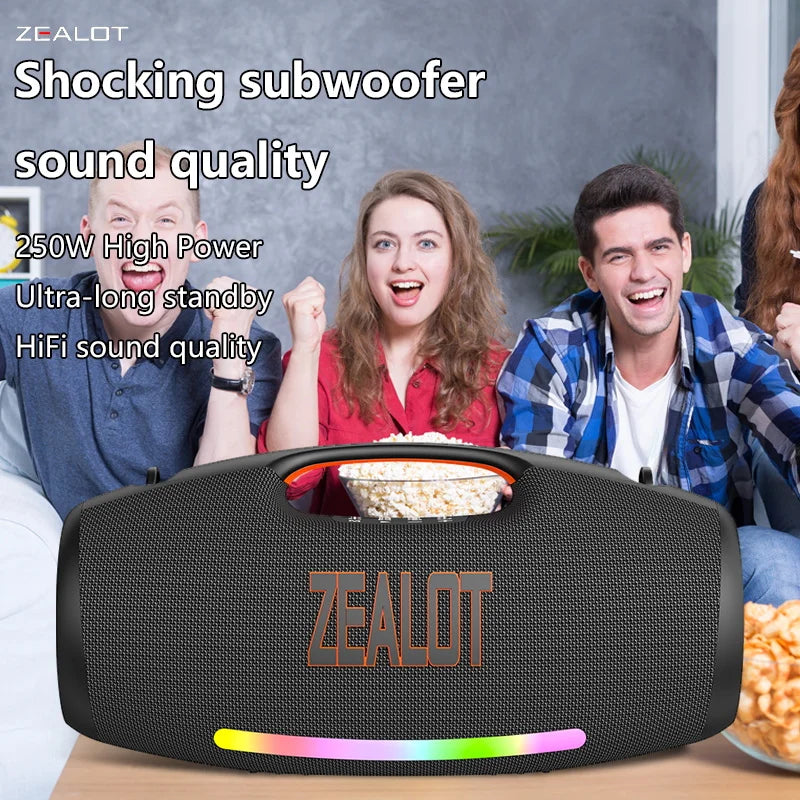 Zealot S89 250W Portable Bluetooth Speaker 48000mAh Waterproof TWS RGB