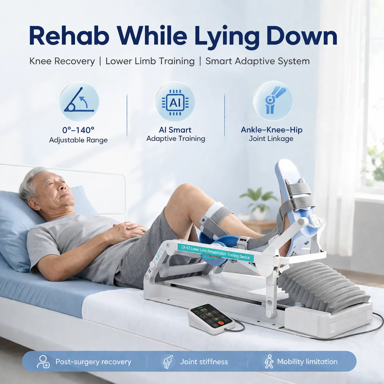 Electric Knee Joint Rehabilitation Machine For Home Use And Lower Limb Therapy - Arthur's Wellness Emporium