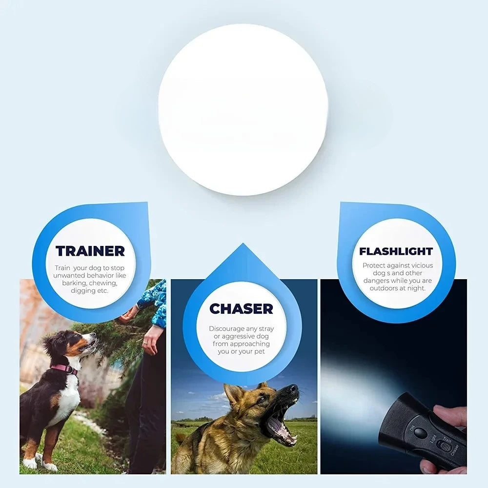 Ultrasonic Dog Bark Deterrent Anti Barking Training Device No Battery - Arthur's Wellness Emporium