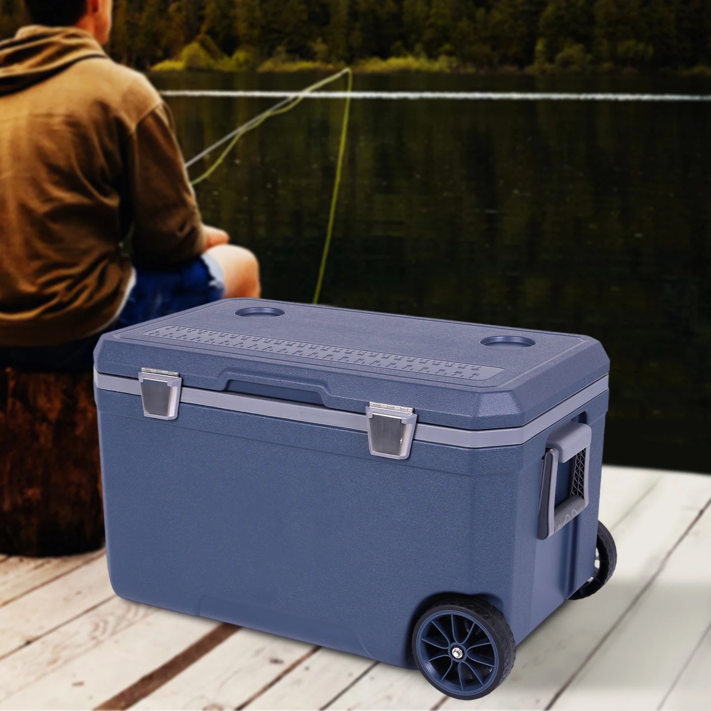 Thirty Percent Lighter Wheeled Camping Cooler Insulated Box - Arthur's Wellness Emporium