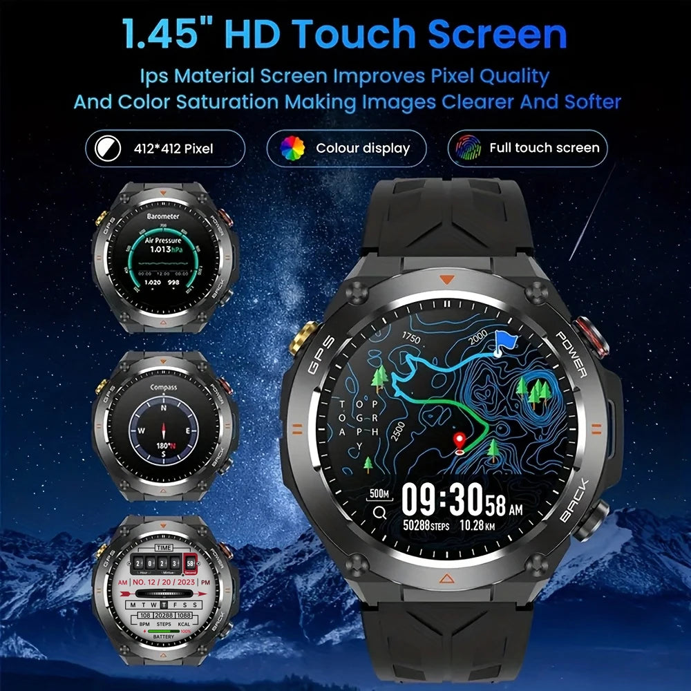 SENBONO Built-In GPS Smartwatch Bluetooth Calling 1ATM Fitness Tracker - Arthur's Wellness Emporium