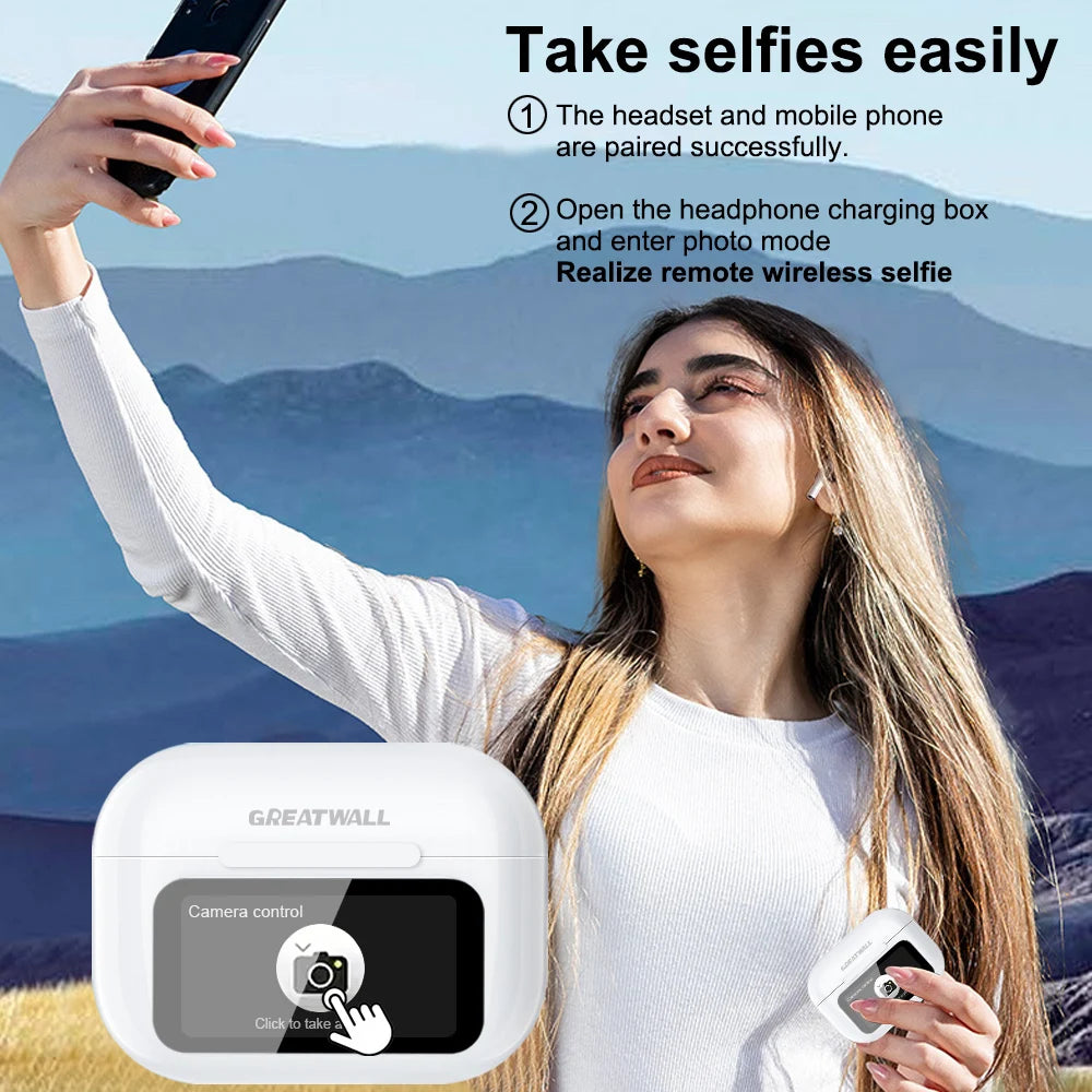 GREATWALL Wireless Bluetooth Earphones With ANC Noise Reduction And Mic - Arthur's Wellness Emporium