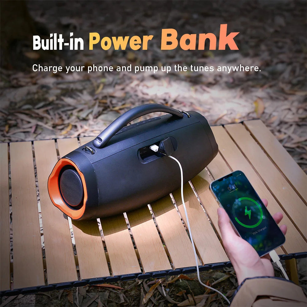 DOSS Portable Bluetooth Speaker 120W IPX6 Waterproof Outdoor Wireless