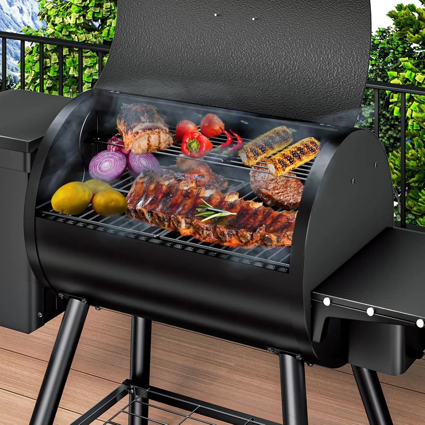 Wood Pellet Grill And Smoker With PID Temperature Control WRGC - Arthur's Wellness Emporium