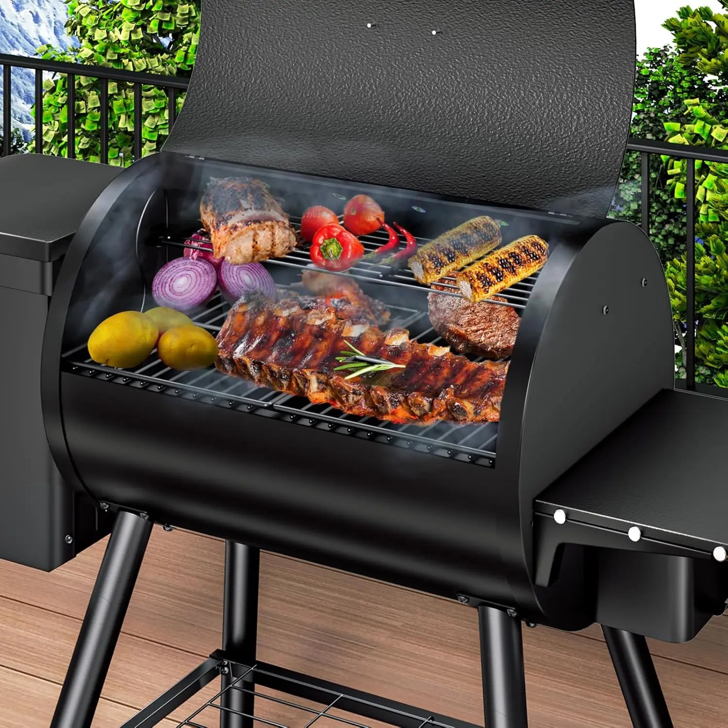 Wood Pellet Grill And Smoker With PID Temperature Control WRGC - Arthur's Wellness Emporium