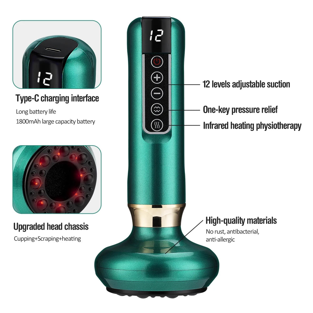 Hailicare Electric Cupping Massager Vacuum Suction Cup Gua Sha - Arthur's Wellness Emporium