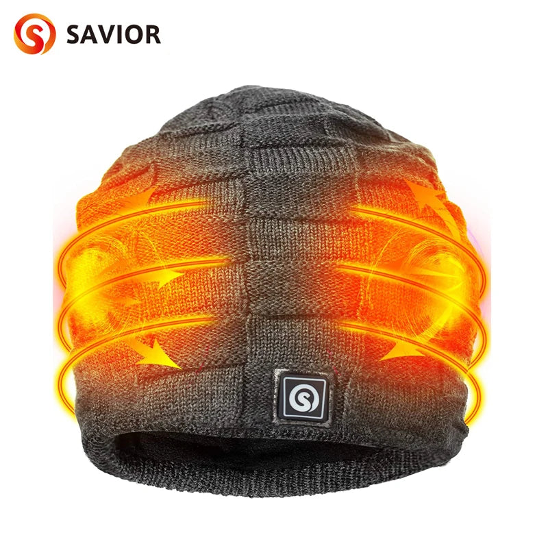 Savior Heated Winter Beanie Cap for Men and Women