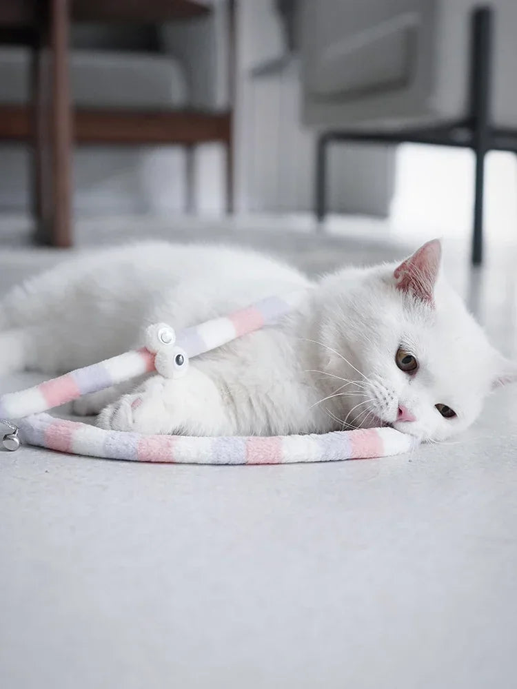 Cat Feather Teaser Wand Interactive Toy for Cats Accessory - Arthur's Wellness Emporium