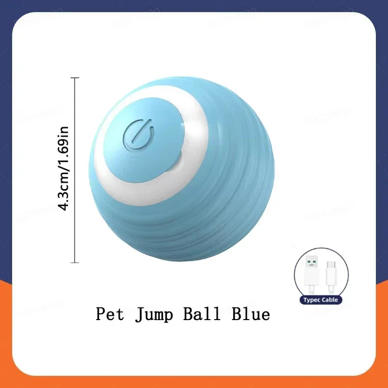 Smart Pet Toy Ball Electric Interactive Jumping Rolling Ball Rechargeable