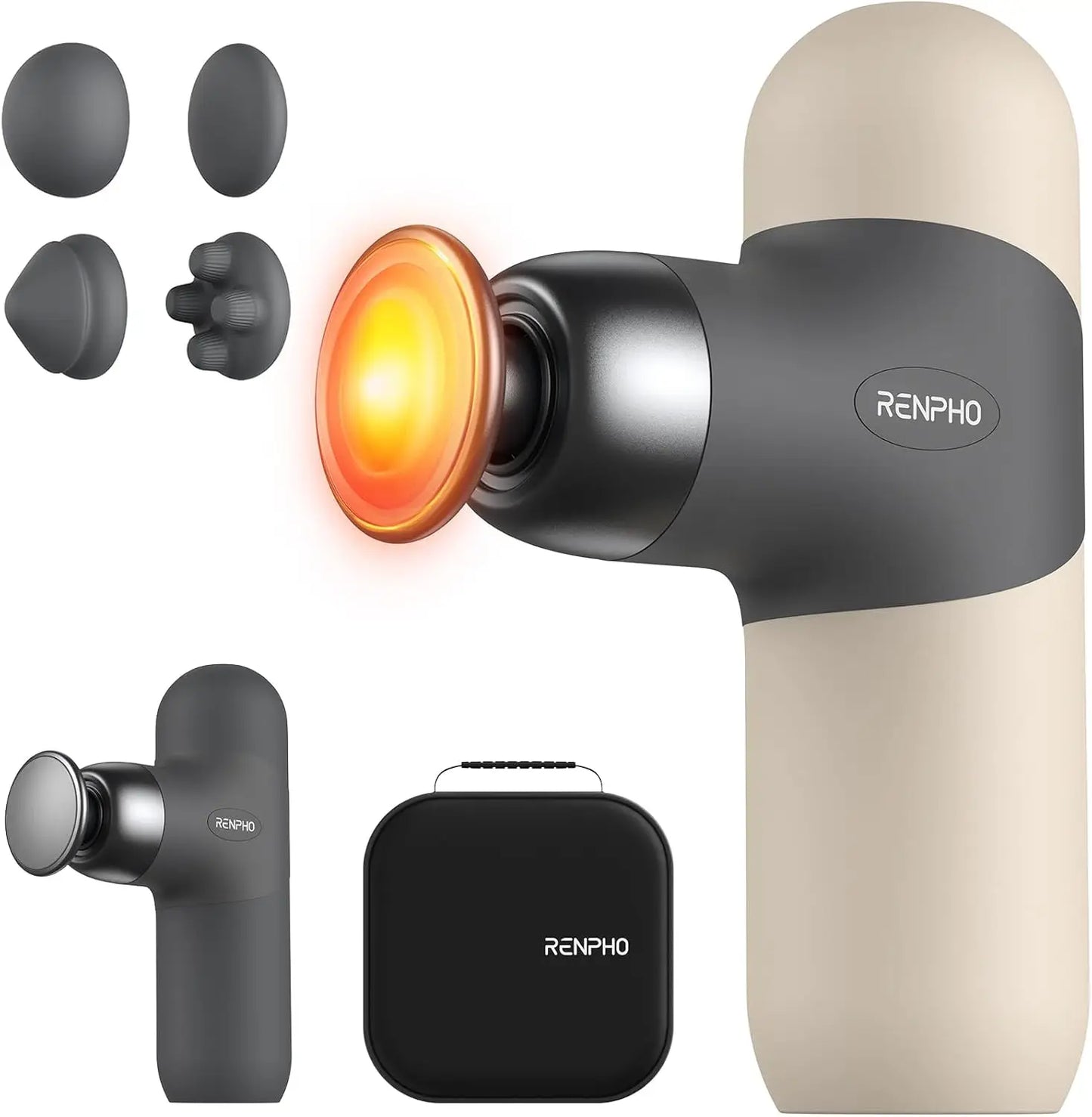 Mini Thermal Massage Gun With Heat Portable Percussion Massager Case