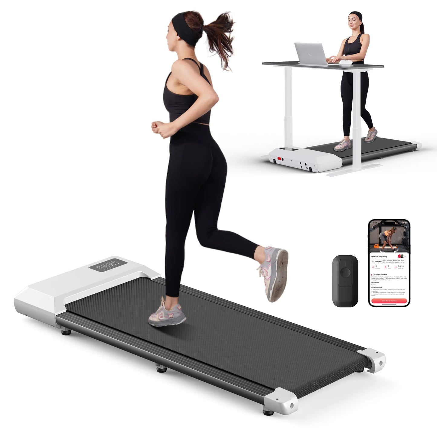 2.5 HP Electric Home Treadmill With Bluetooth LCD Display