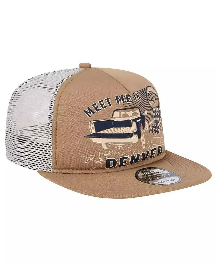 New Era Mens Tan Denver Broncos 9FIFTY Snapback Hat - Arthur's Wellness Emporium