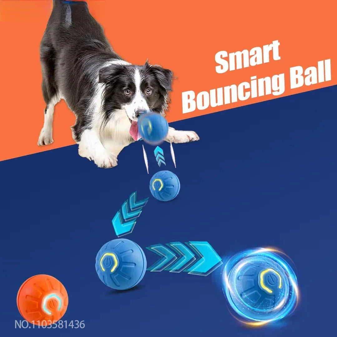Smart Pet Toy Ball Electric Interactive Jumping Rolling Ball Rechargeable