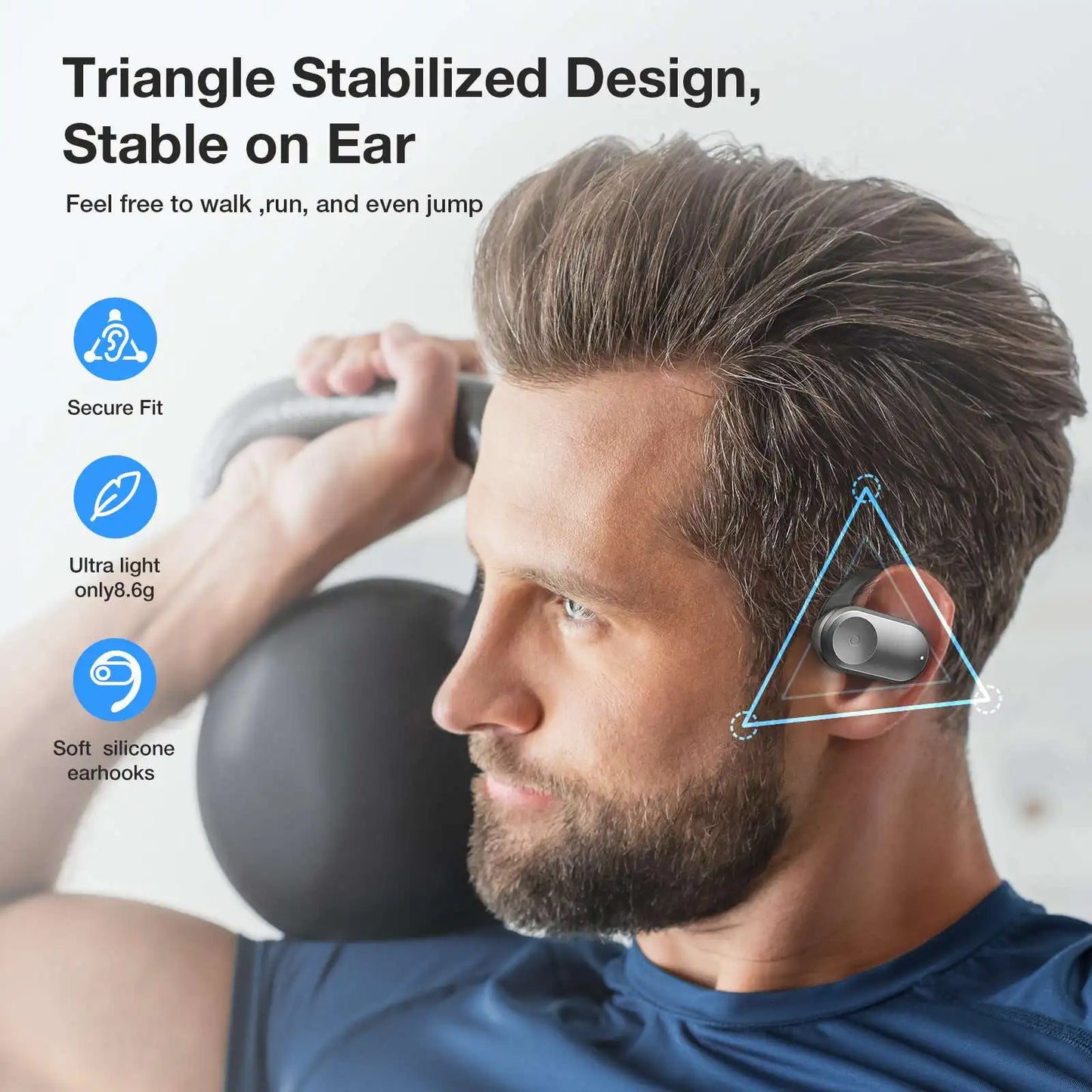 BlitzWolf BlitzMax BM CT1 Open Ear Bluetooth Earphones 50h Battery