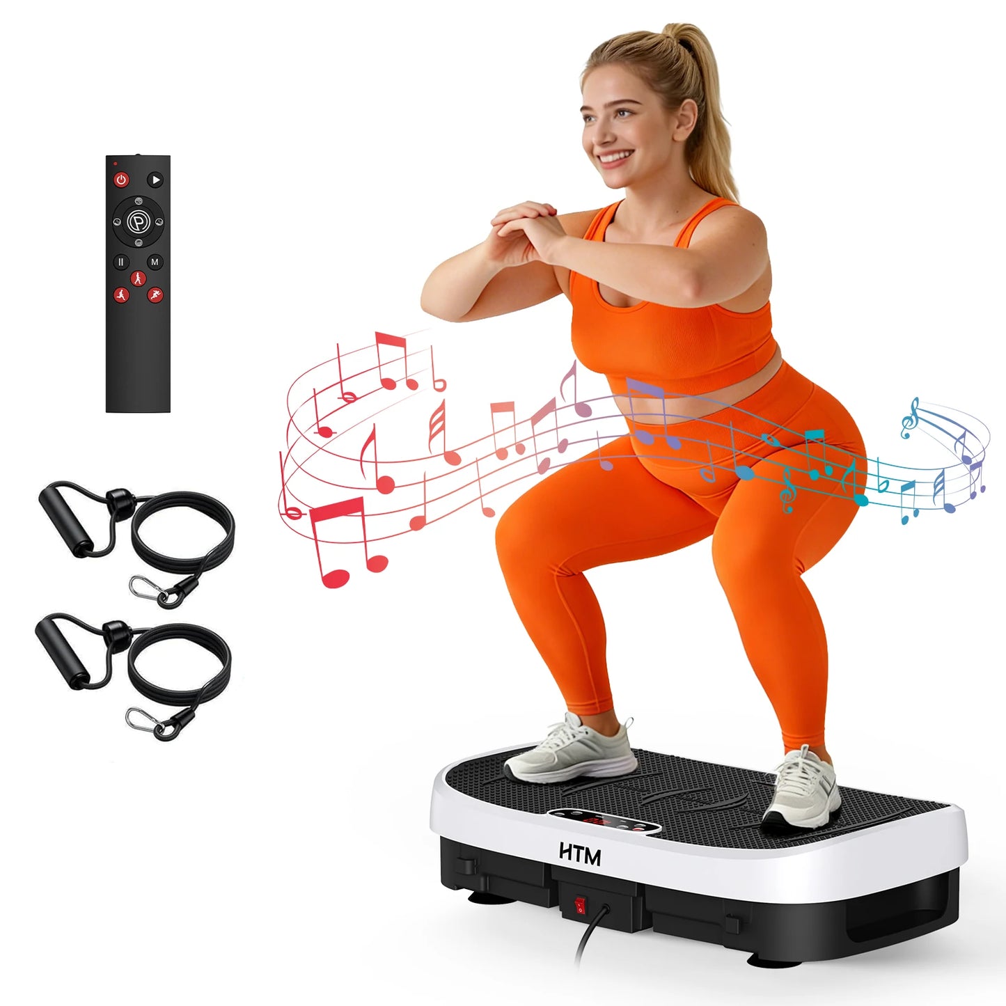 HTM Vibration Plate Whole Body Exercise Machine Bluetooth 120 Levels - Arthur's Wellness Emporium