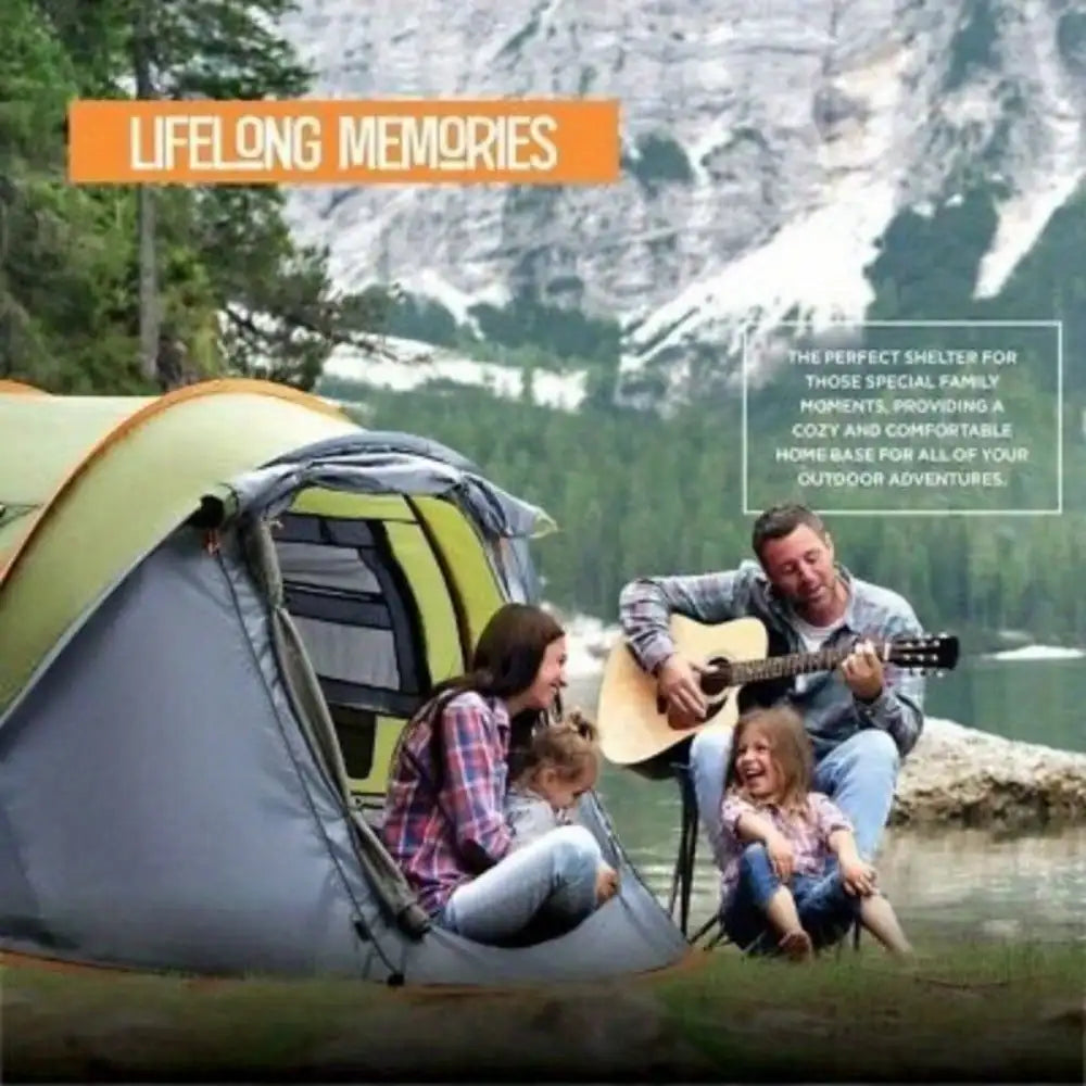Camping Tent Easy Pop Up Two Doors UPF50 Waterproof - Arthur's Wellness Emporium