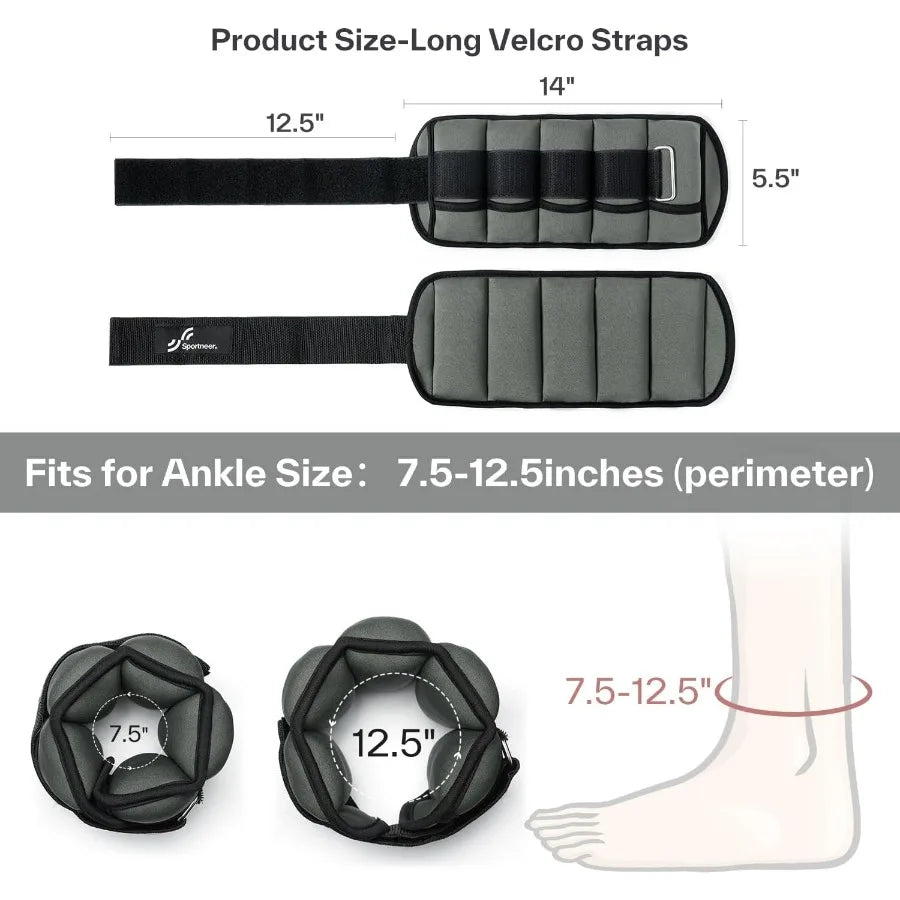 LISM Adjustable Ankle Weights Set For Men And Women - Arthur's Wellness Emporium