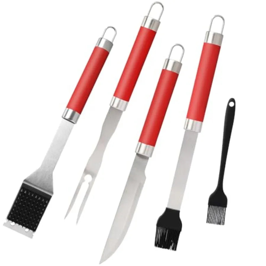 Grill Tools Set Stainless Steel Heavy Duty Outdoor Utensils