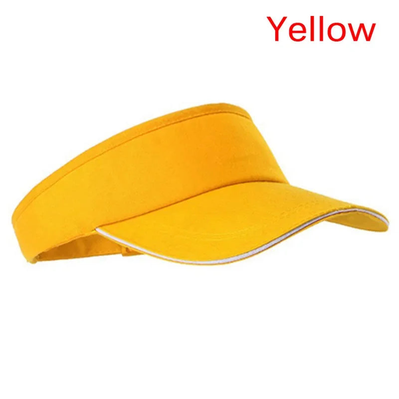 Cotton Adjustable Visor Cap For Running Tennis Golf Unisex - Arthur's Wellness Emporium