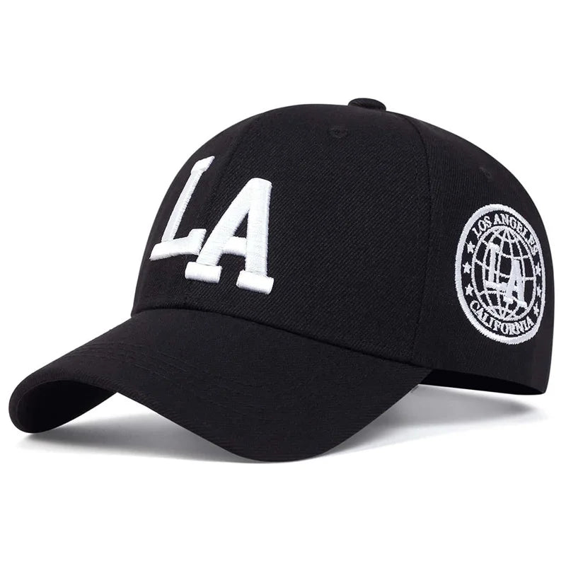 Unisex LA Letter Embroidery Baseball Cap for Every Season - Arthur's Wellness Emporium