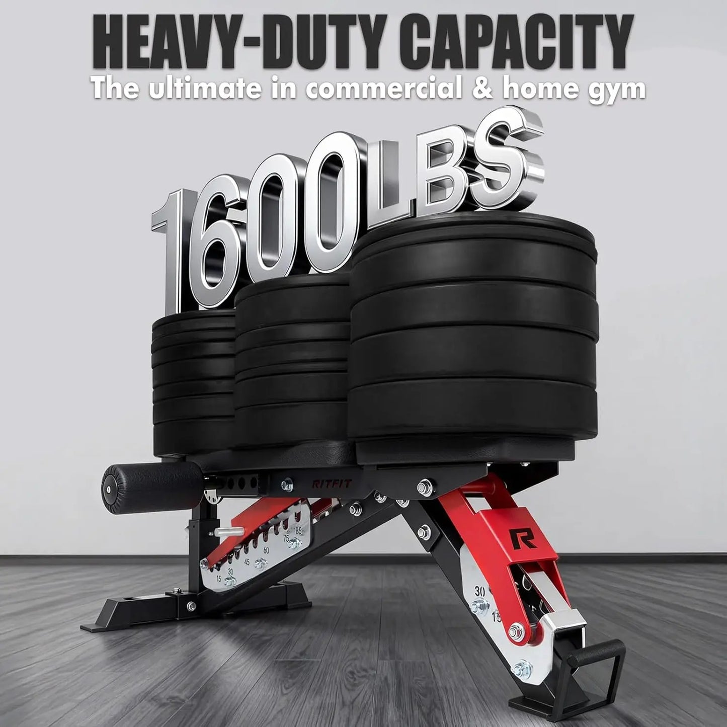 Adjustable 3 Section Weight Bench With 1600 Lbs Capacity - Arthur's Wellness Emporium