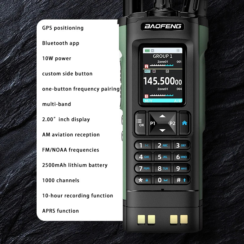 Baofeng DM32UV DMR GPS Walkie Talkie 10W Two Way Radio