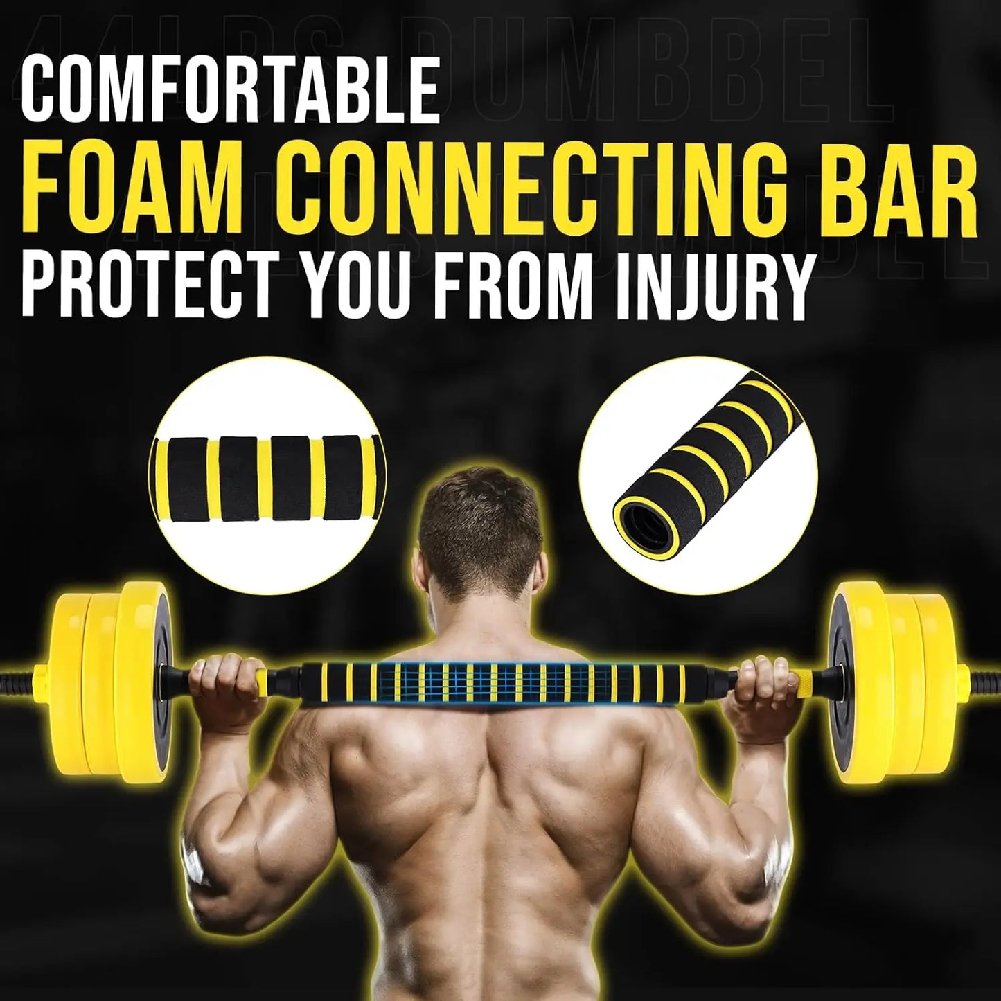 HiMISS 2 In 1 Adjustable Dumbbell Set For Home Gym - Arthur's Wellness Emporium