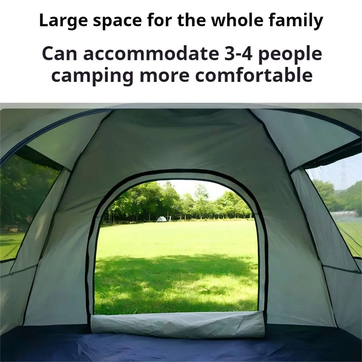 Pakicetus Outdoor Sunshade Camping Tent With Doors And Windows - Arthur's Wellness Emporium
