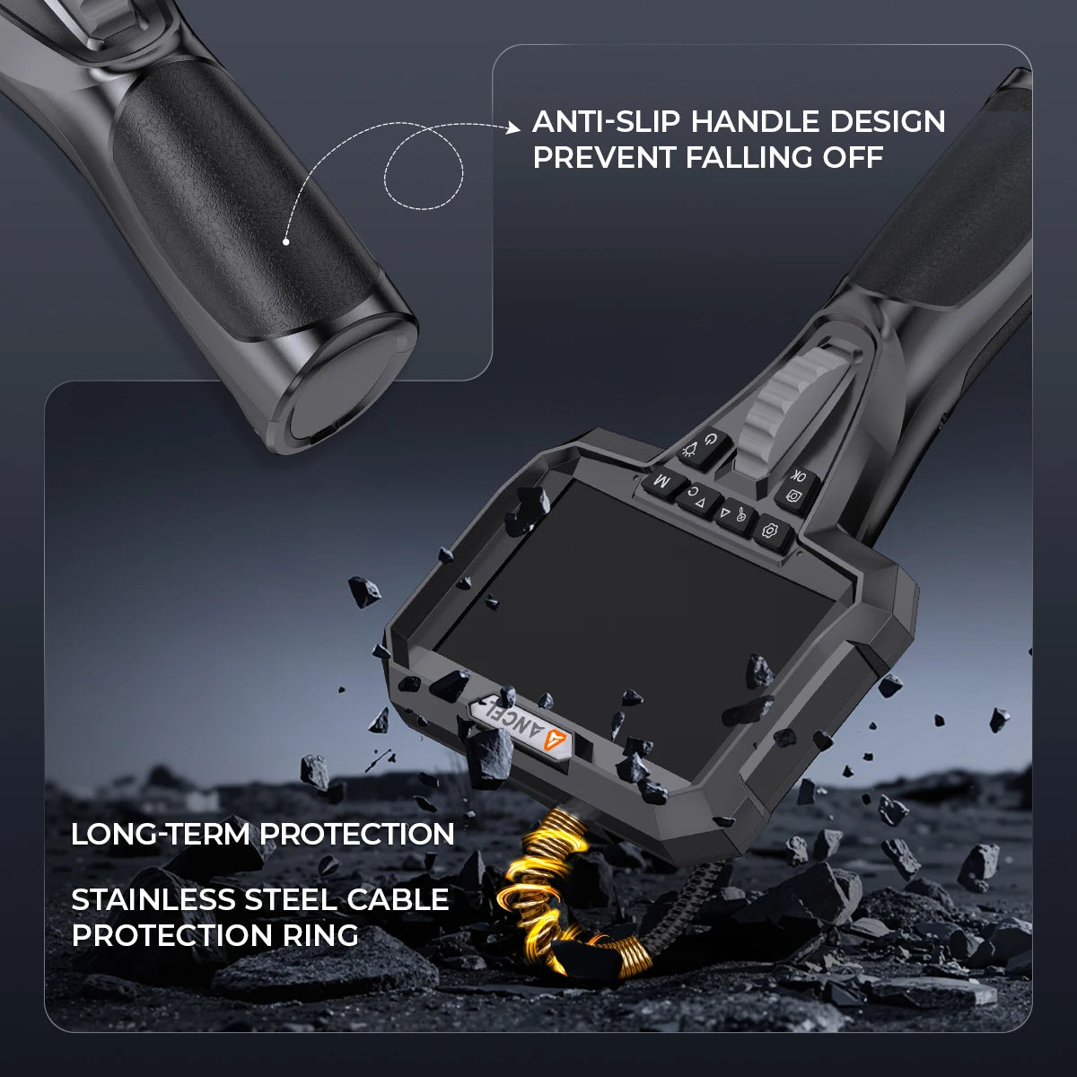 ANCEL AN302 Two Way Articulating Automotive Endoscope - Arthur's Wellness Emporium