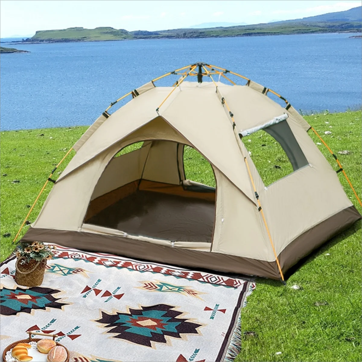 Pakicetus Outdoor Sunshade Camping Tent With Doors And Windows - Arthur's Wellness Emporium