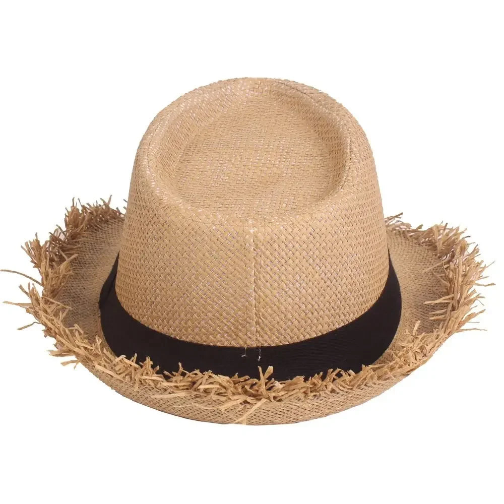 Straw Sun Hat Unisex Wide Brim Beach Fashion Sun Protection