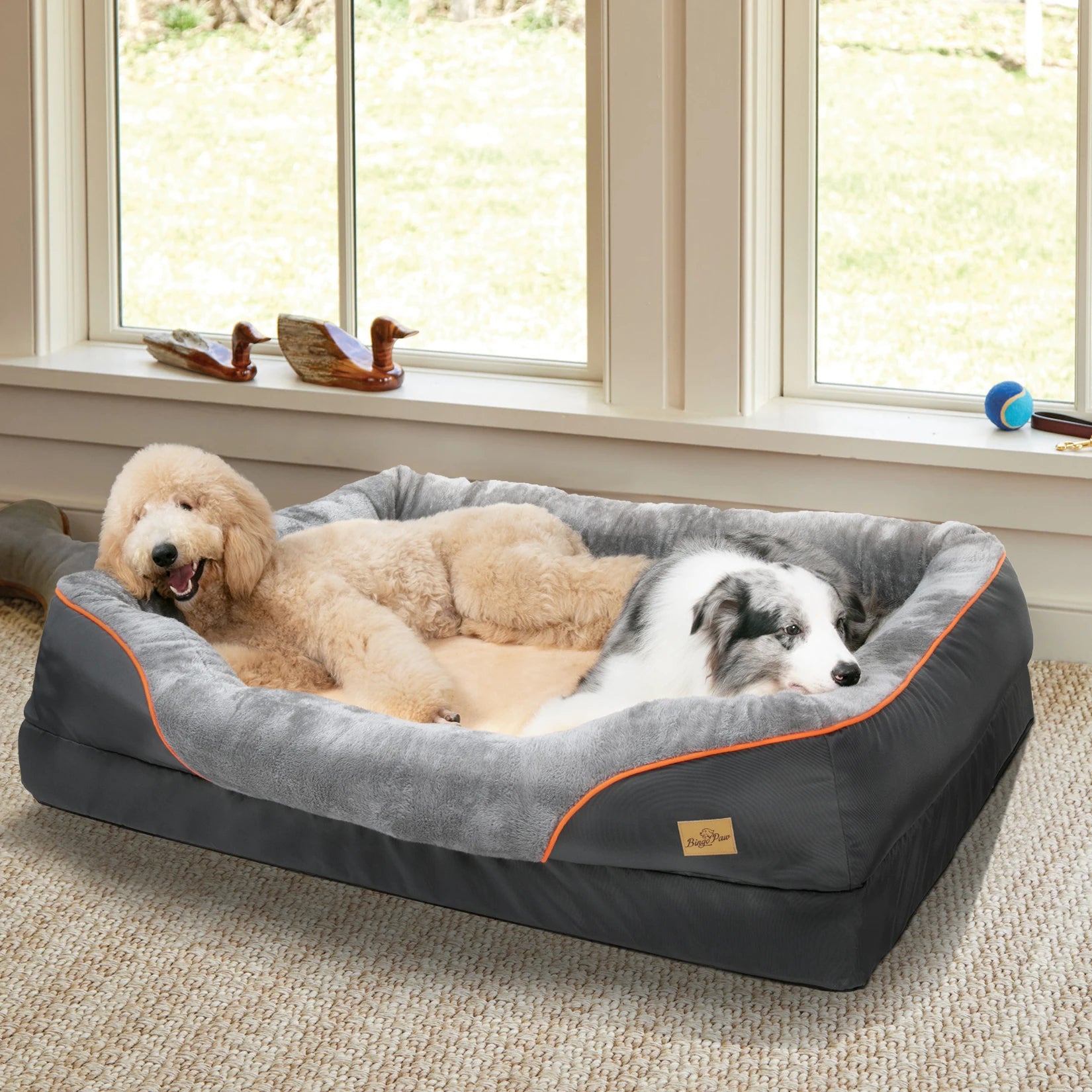 BINGOPAW Dog Bed Soft Anti Allergy Warm Fleece Washable Cover - Arthur's Wellness Emporium