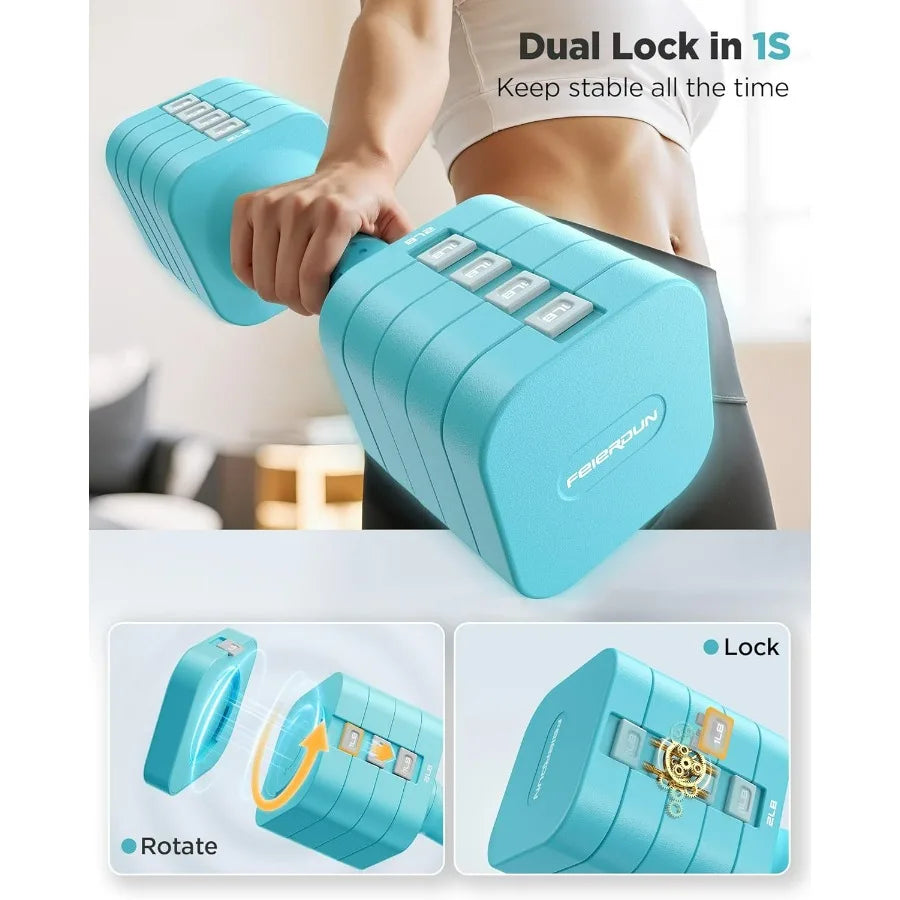 Five In One Adjustable Dumbbell Set For Home Gym - Arthur's Wellness Emporium