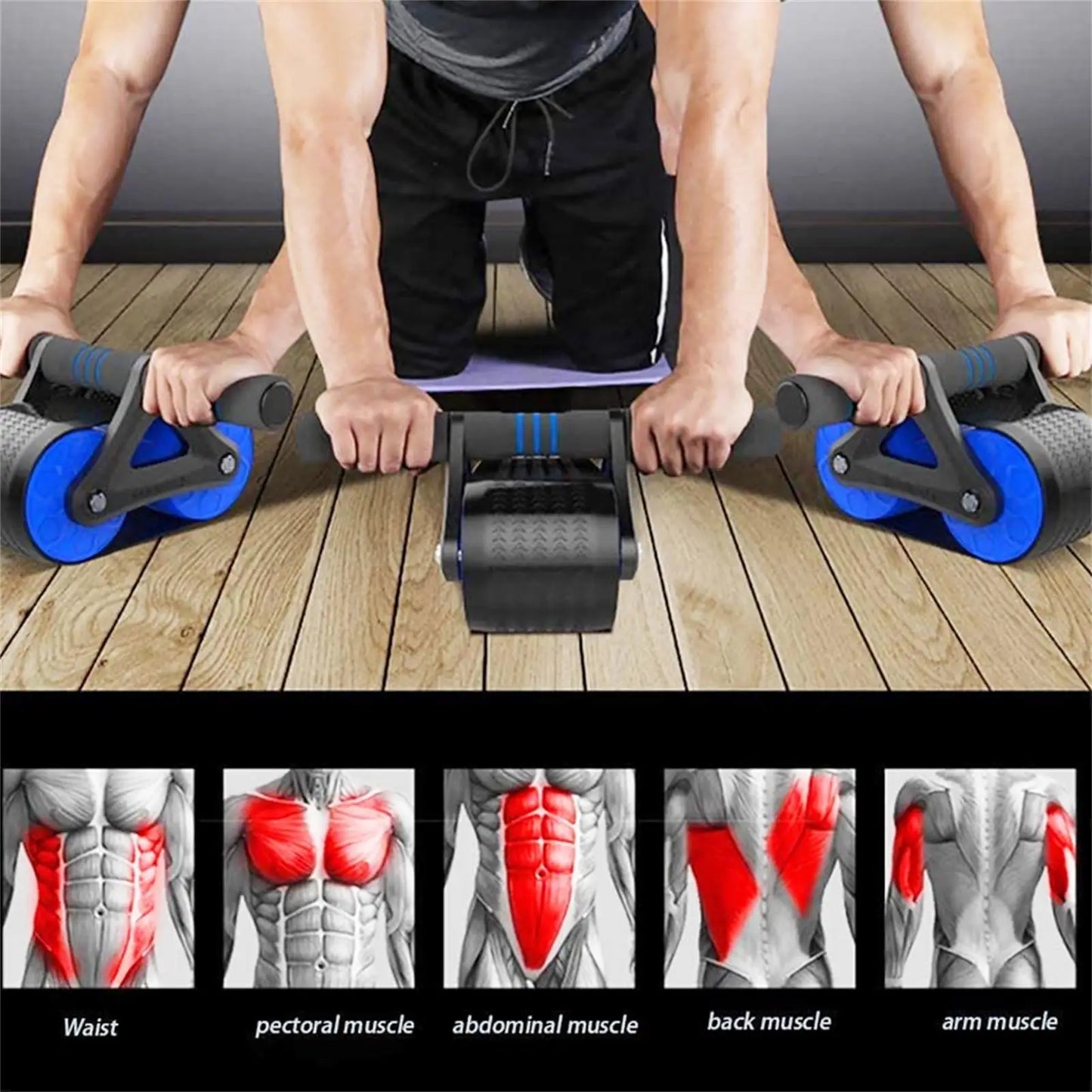 Hign-concerned Springback Wheels Abs Exerciser Push Up - Arthur's Wellness Emporium
