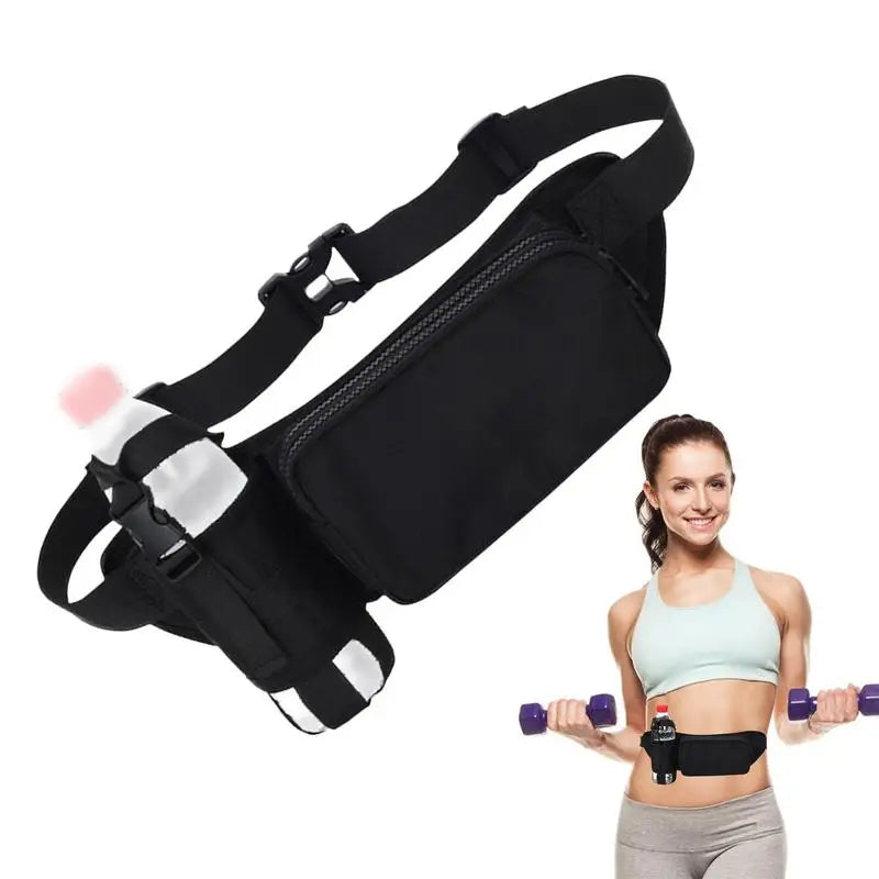 Adjustable Waterproof Waist Pack with Water Bottle Holder