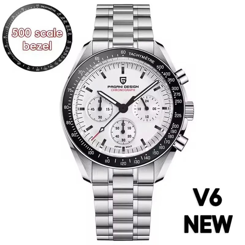 Pagani Design Moon V6 Men's Quartz Chronograph Watch