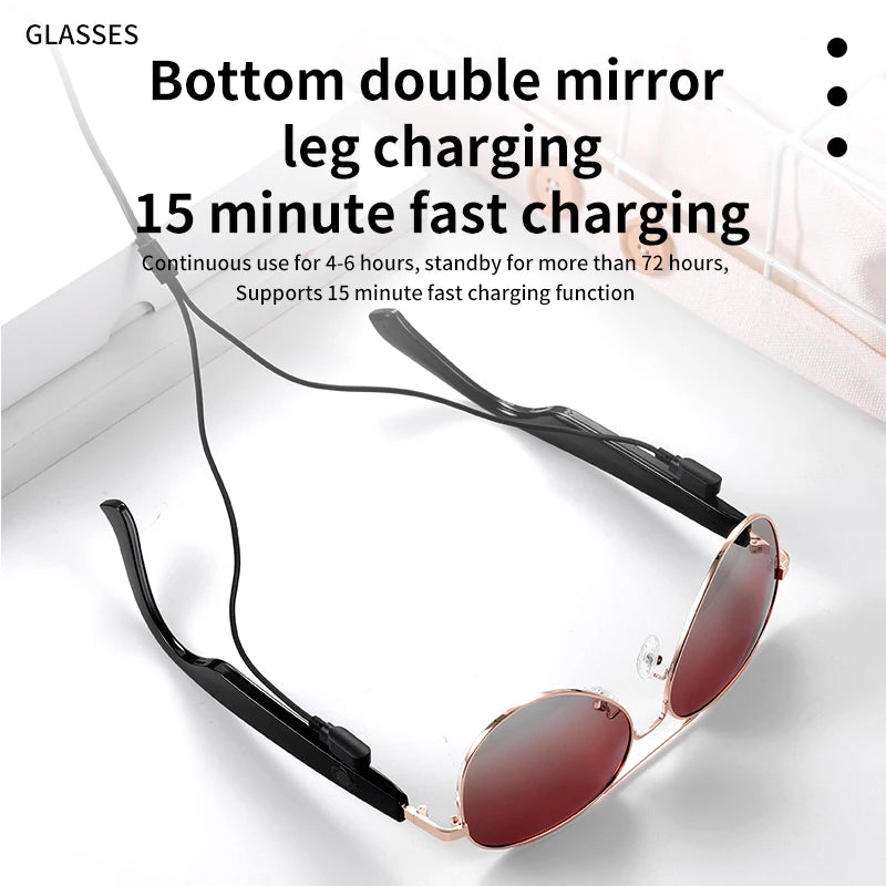 MOPINK MZ01 Smart Sunglasses Wireless Audio Polarized Touch Hands Free - Arthur's Wellness Emporium