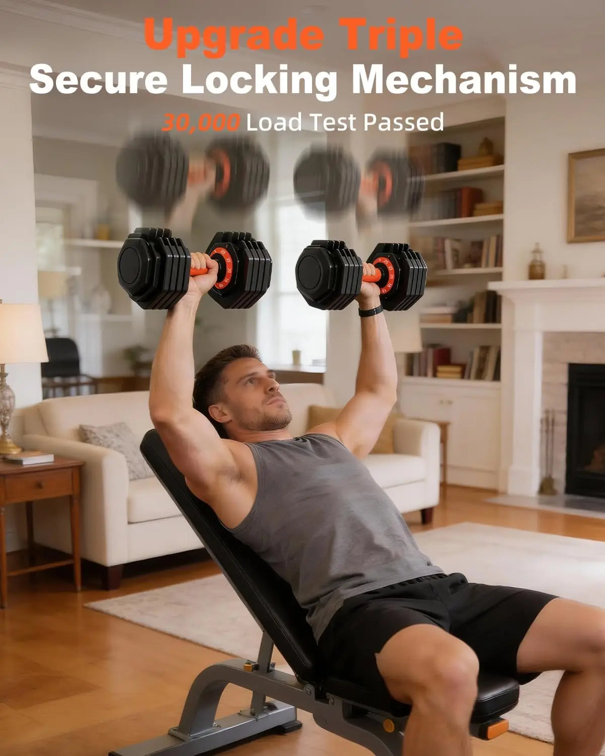 Adjustable Dumbbell Set 110lb With Tray Quick Change Home Gym - Arthur's Wellness Emporium