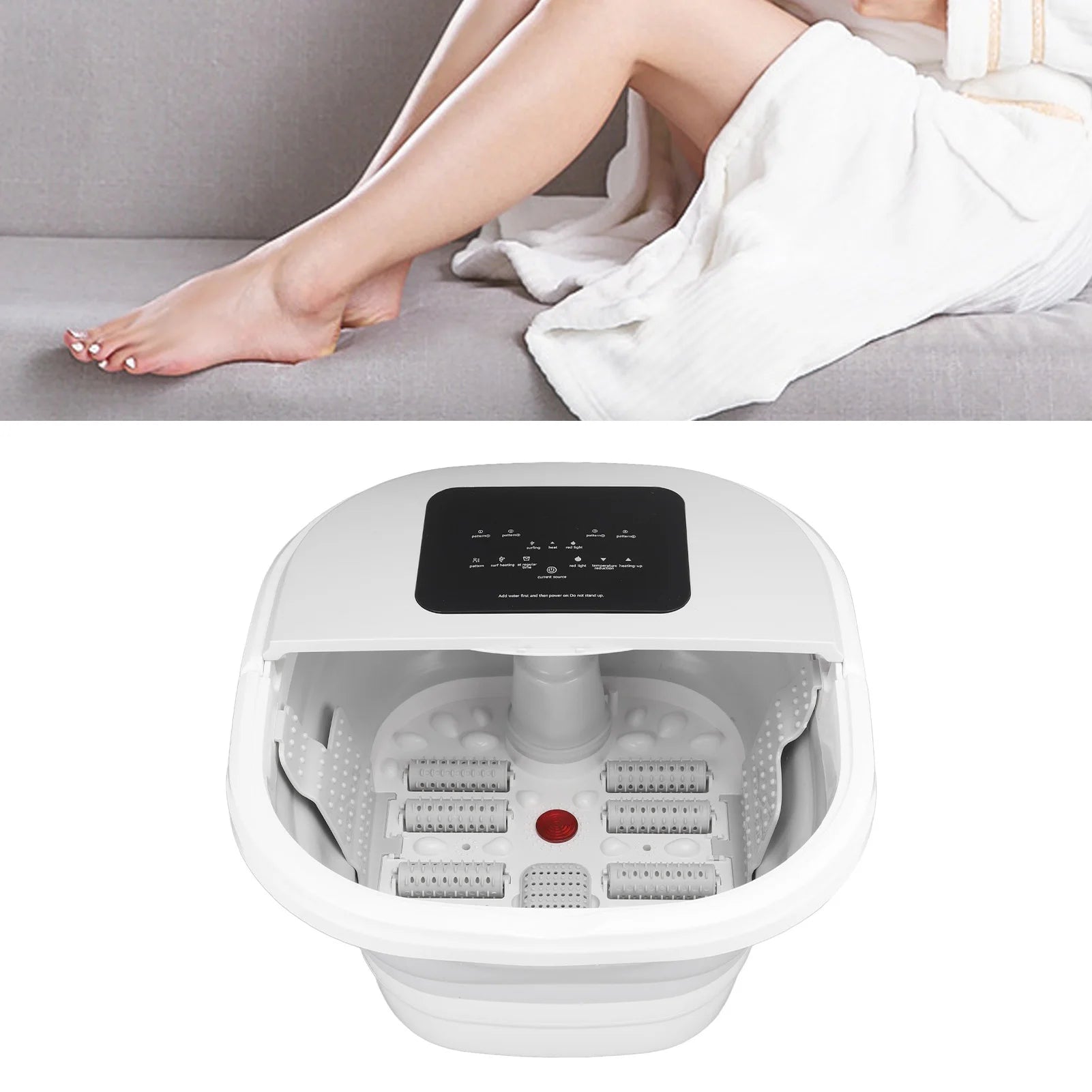 Smart Foldable Foot Massager Spa With Heating Rollers - Arthur's Wellness Emporium