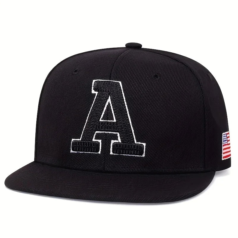 TUNICACN Hip Hop Cap A Letter Embroidery Baseball Hat