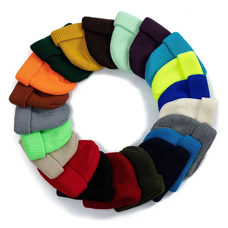 Unisex Fisherman Beanie Hat Sailor Style Knit Winter Cap