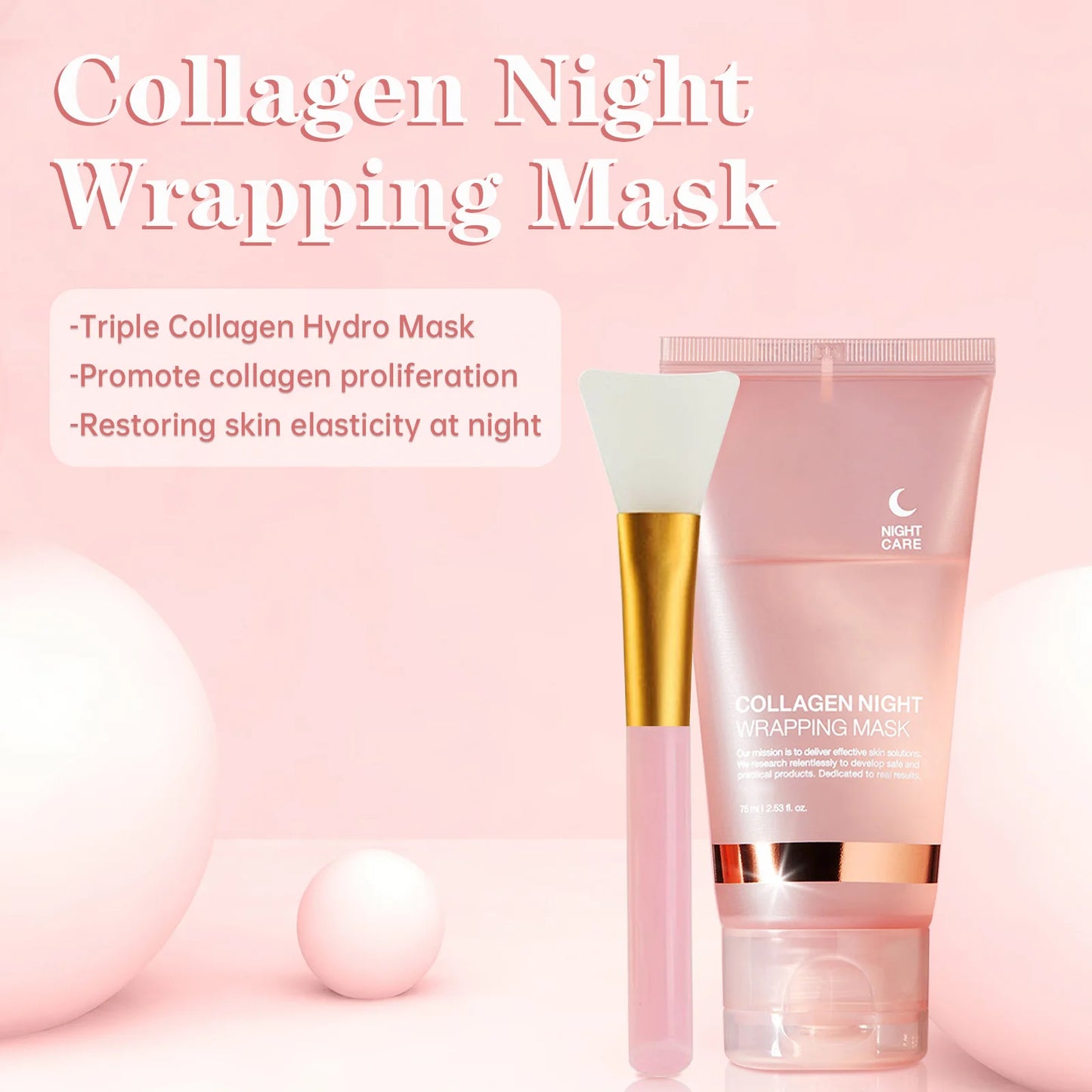 Feature Collagen Night Mask For Elasticity And Hydration