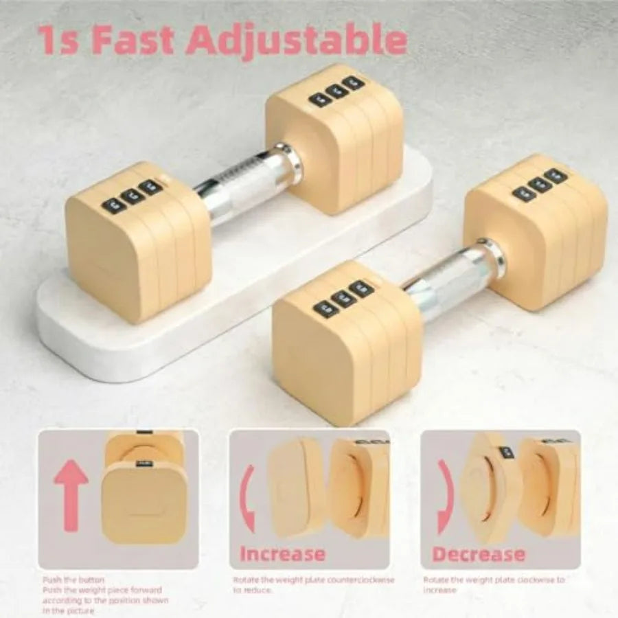 Adjustable Dumbbell Set 5 in 1 Free Weights Home Gym - Arthur's Wellness Emporium
