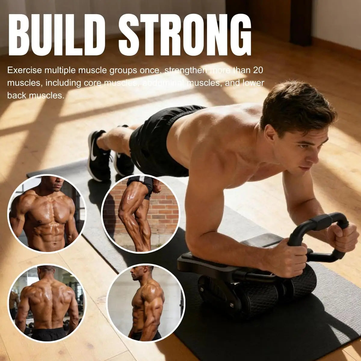 Ab Wheel Roller With Elbow Support And Upgraded Knee Mat - Arthur's Wellness Emporium