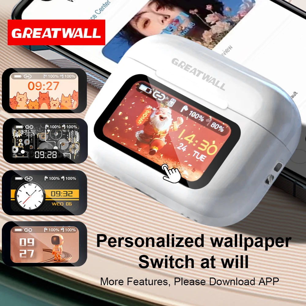 GREATWALL Wireless Bluetooth Earphones With ANC Noise Reduction And Mic - Arthur's Wellness Emporium
