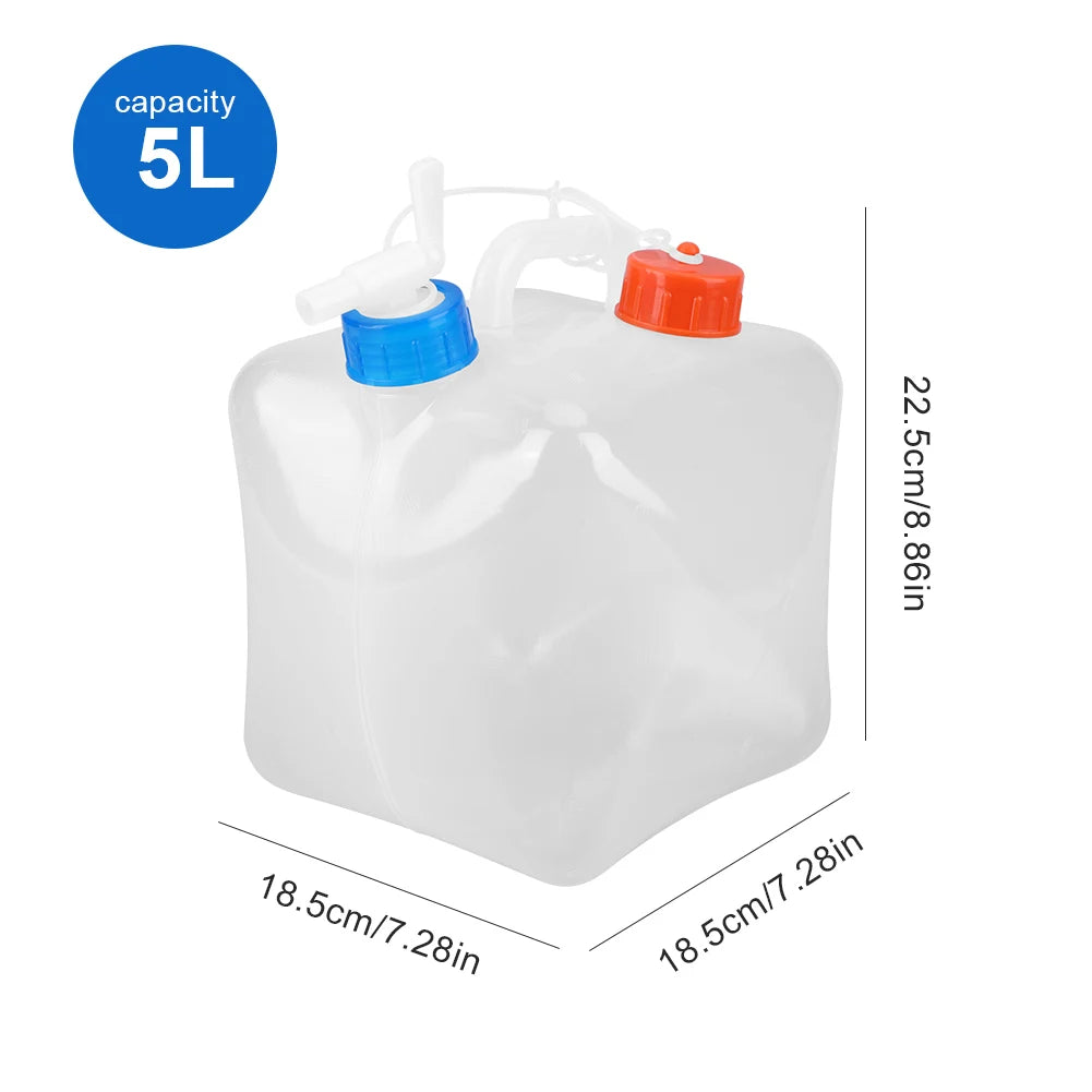 Foldable Water Container with Spigot for Emergency Use