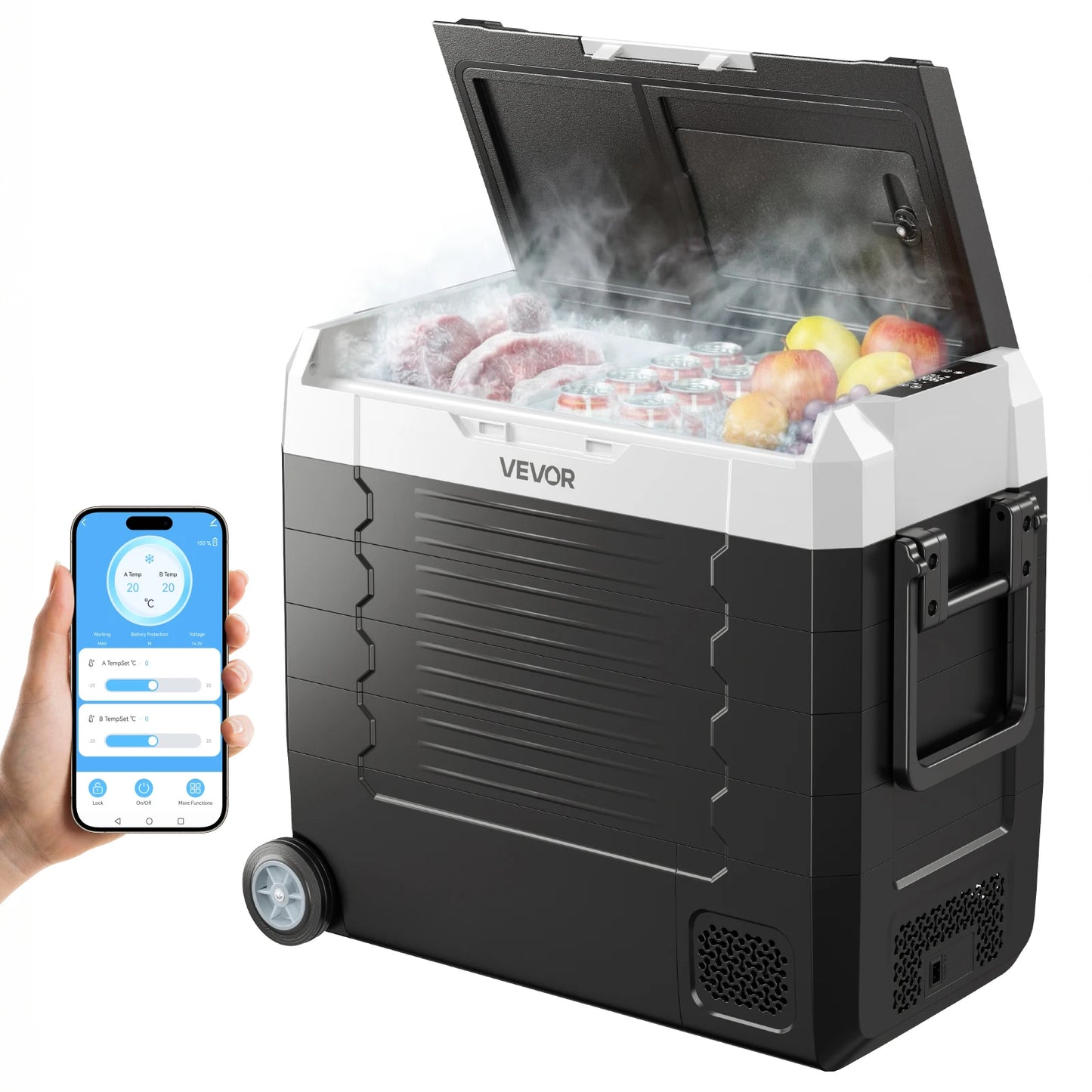 SucceBuy Car Refrigerator Portable 12V Compressor Cooler for Camping