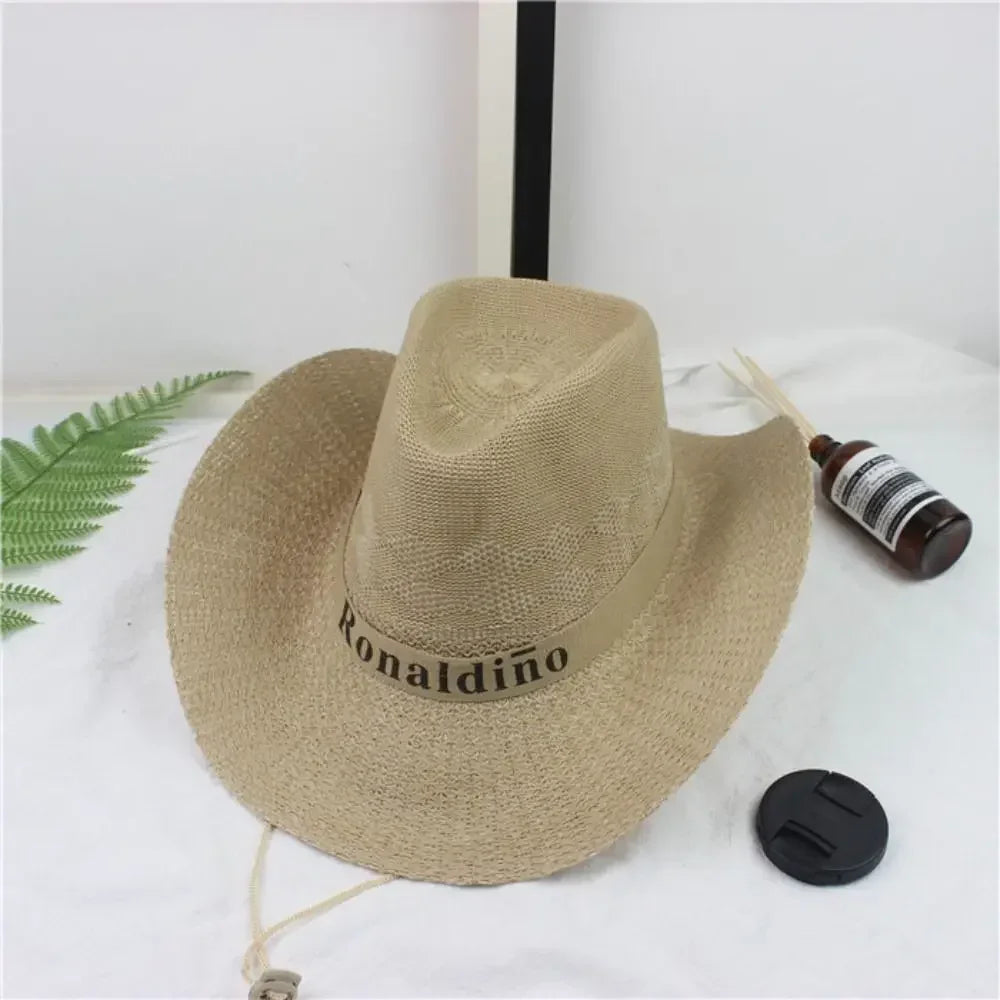 Straw Sun Hat Unisex Wide Brim Beach Fashion Sun Protection