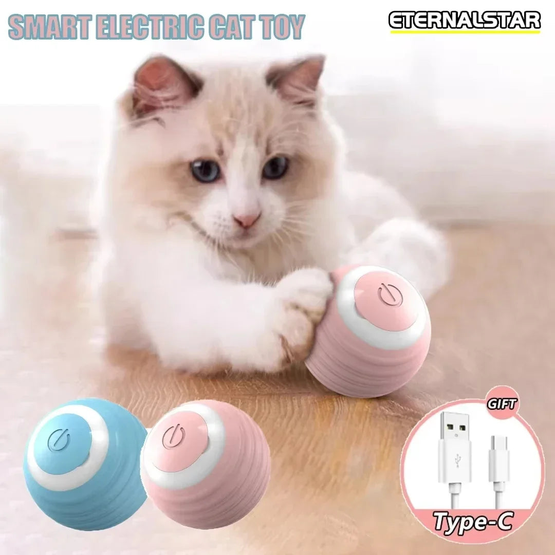 Smart Pet Toy Ball Electric Interactive Jumping Rolling Ball Rechargeable